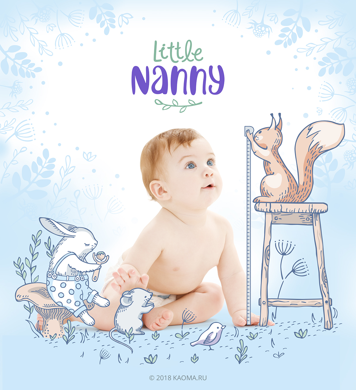 Персонажи для косметики бренда Little Nanny 