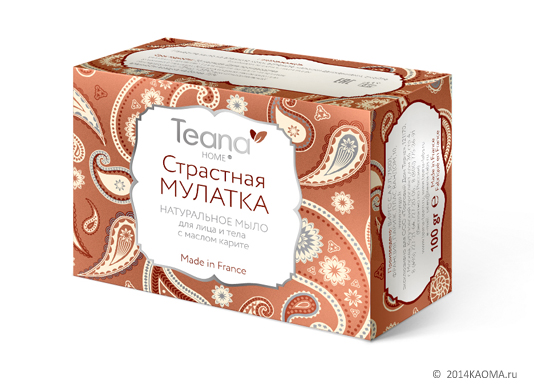 Дизайн упаковки мыла Teana-home Страстная мулатка