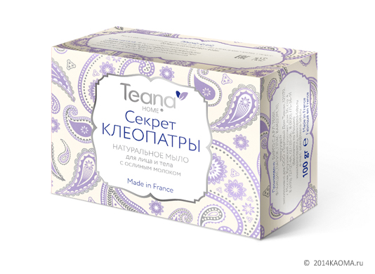 Дизайн упаковки мыла Teana-home Секрет Клеопатры