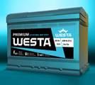 Дизайн этикетки  для аккумуляторов «WESTA»